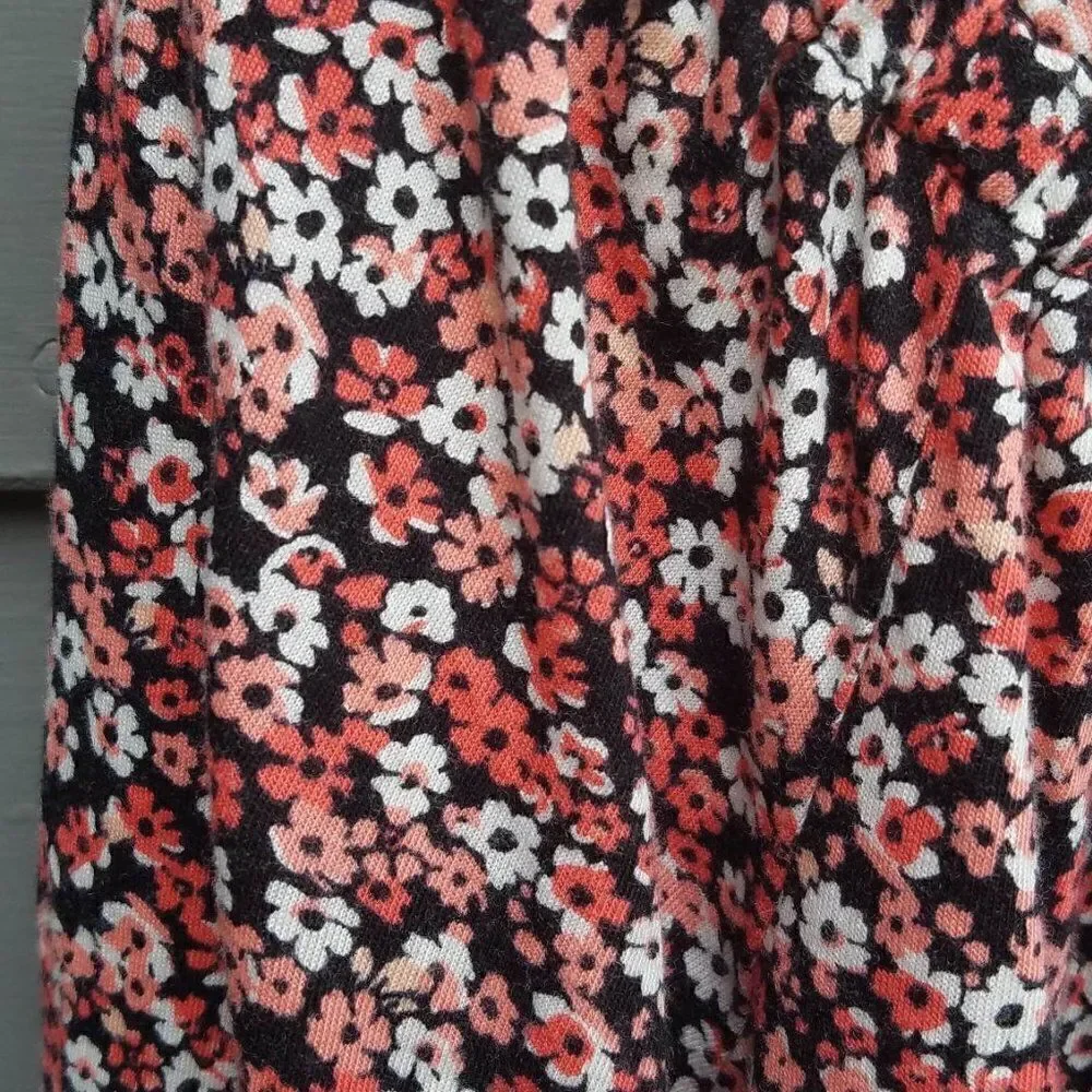 Michael Kors Floral Off the Shoulder Boho Peasant Top size Large